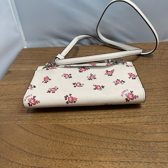 COACH HAYDEN FOLDOVER CROSSBODY MINI VINTAGE ROSE PRINT 69073 CHALK - Picture 4 of 4